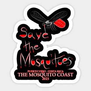 Save the Mosquitoes Graphic Vintage Cute Sticker